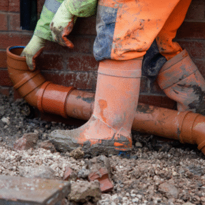 excavation sewer line repair
