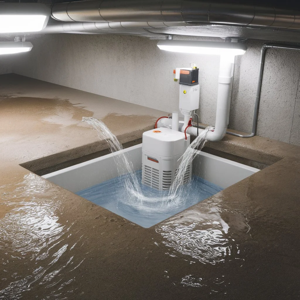Basement sump pump running too often during a storm with water actively overflowing the pit onto the floor